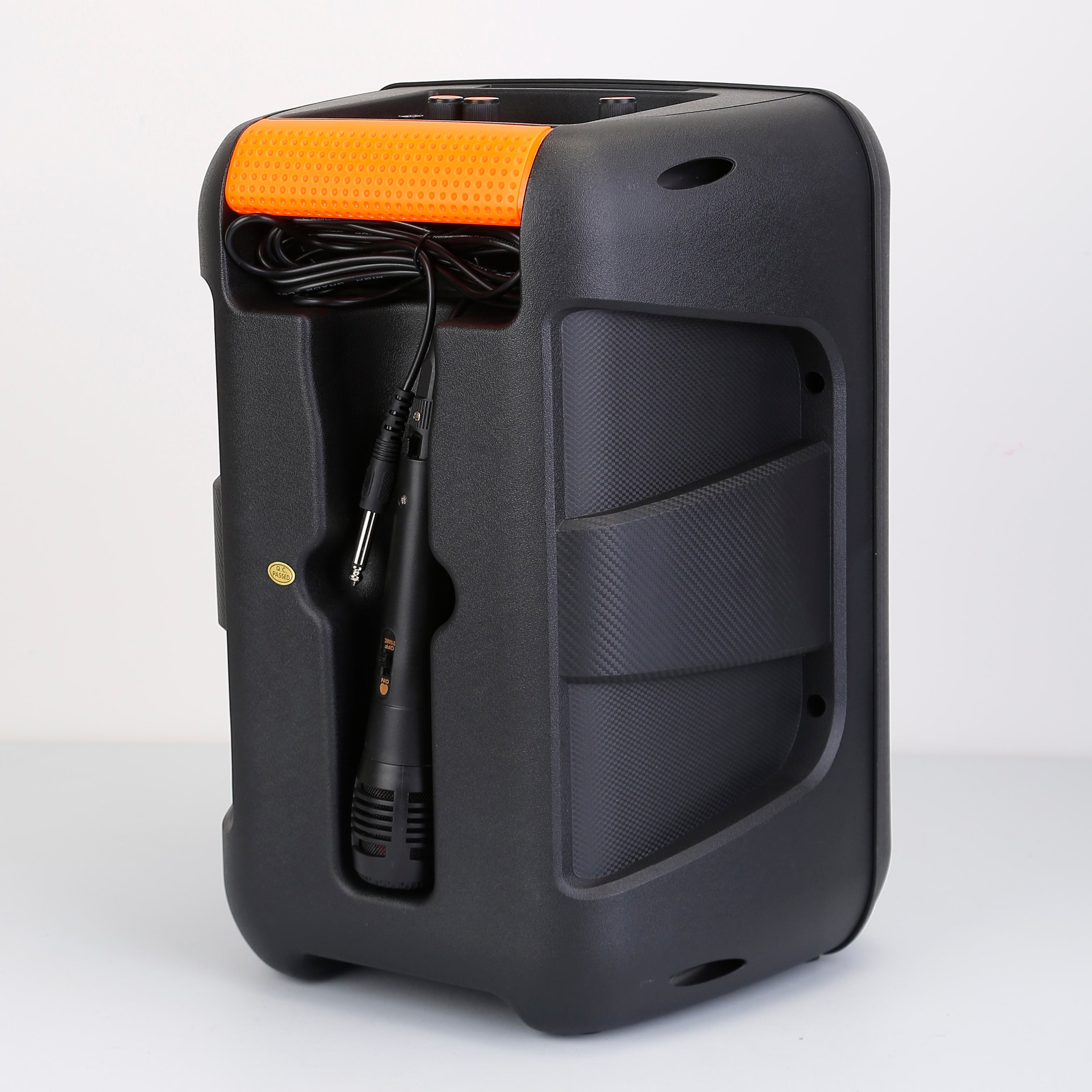 1Pc Portable Wireless Party Speaker 8in Colorful Lights DJ PA System With TWS Function FM Radio USB MMC Card Reading Aux In Recording Function Mic