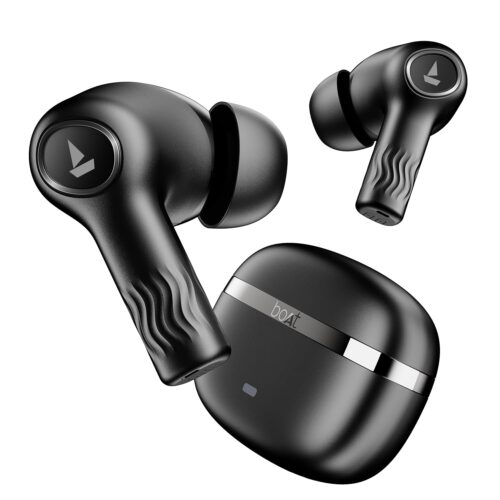 boAt Nirvana Ion TWS Earbuds with 120 Hours Battery, Crystal Bionic Sound, Dual EQ Modes, 4-Mic ENx, Low Latency, Bluetooth 5.2 (Charcoal Black)