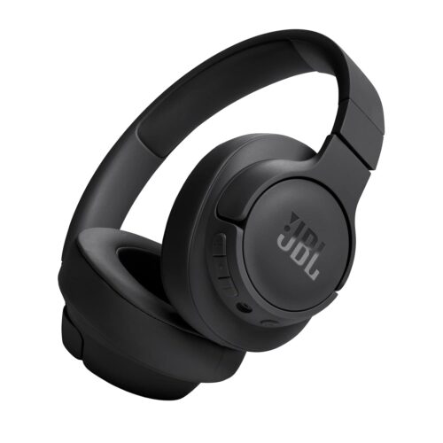 JBL Tune 720BT Wireless Over-Ear Headphones with Mic, 76 Hours Playtime, Pure Bass Sound, Bluetooth 5.3, Speed Charge, Dual Pairing, Customizable Bass (Black)