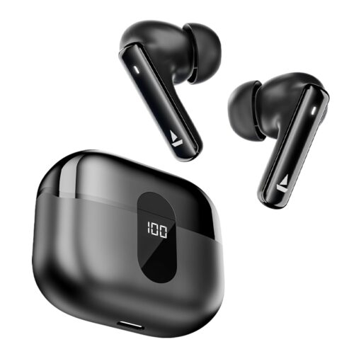 boAt Airdopes 121 Pro Plus TWS Earbuds with 100 Hours Battery, 4-Mic ENx, Low Latency, Fast Charging, LED Display, App Support (Black)